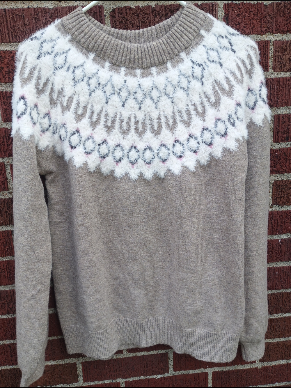Maurices Women's Fair Isle Yoke  Style Sweater